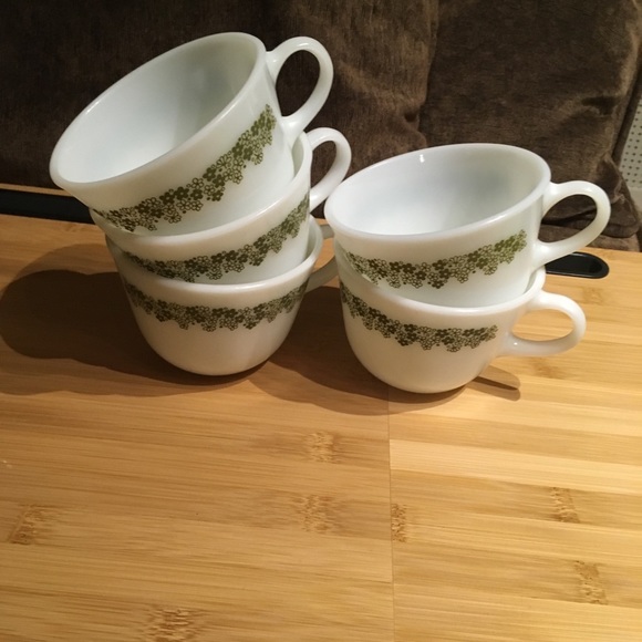 5 Corelle Pyrex Crazy Daisy Cups - Picture 6 of 6